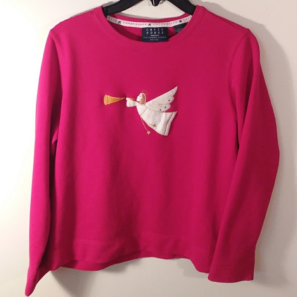 M205, Crazy Horse, large red sweatshirt,.